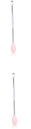 Beaupretty 2 Piezas cureta de oreja extractores de orejas herramienta de selección de cera del oído ear cleaner limpiador de oídos cureta de cera de oído orejeras de acero inoxidable rosa