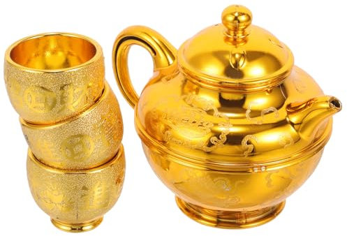 Amosfun Tetera y Tazas De Ofrenda Retro Para Adoración Budista Accesorio Ritual Para Con Diseño Elegante y Duradero