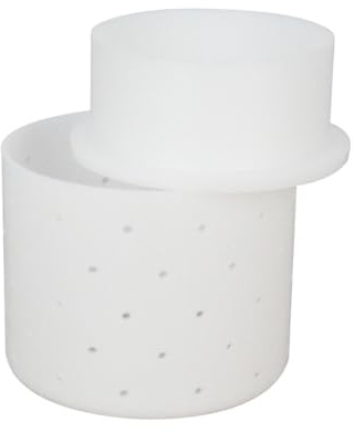 Milky Stampo per formaggio con coperchio pressato Ø 110 mm – Stampo per formaggio fai da te – Stampi per formaggio Camembert & crema di formaggio – Stampo per formaggio Feta di alta qualità in
