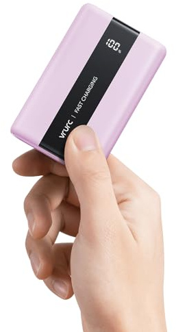 VRURC Power Bank 20000mAh – Kleiner & tragbarer externer Akku mit 22,5W QC & PD 3.0 Schnellladen, USB-C, 6 Ports & LED-Anzeige, CE-zertifizierte Powerbank für iPhone, Samsung, Huawei, iPad & Reisen