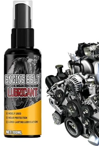 qokeeu Spray d'entretien des courroies de voiture, lubrifiant pour courroie de moteur, 100 ml, produit d'entretien pour courroie de transmission automobile – Pour garage, automobile, berline, SUV