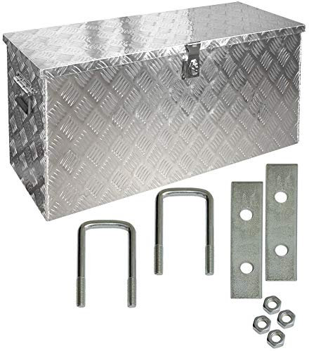 Trucky Truckbox Box Werkzeugkiste Anhängerbox Alubox Deichselbox Aluminium inkl. Montagesatz D120