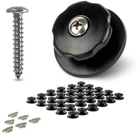 CARGO VA Intelligent Vehicle Accessories 30 Rundknöpfe mit Schrauben - Planenknöpfe - perfekt zum Befestigen von Anhängernetzen und Planen