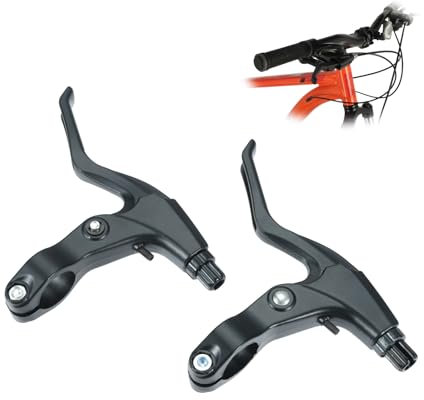 SURIEEN 1 Pair Bike Brake Levers, Universal BMX Bicycle Brake Levers Hand Brakes for MTB/BMX Mountain Road Bike with Aluminum Alloy Brake Handlebar Handles (22mm)
