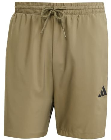 adidas Herren Essential Three Stripes Chelsea Base Short, Olive Strata/Black, L