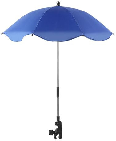 Pram Parasol - Sun Parasol for Pram - Sunshade Umbrella for Stroller with Clamp,Clip Umbrella for Stroller,Baby Stroller Umbrella Parasol,UV Protection for Stroller,Pushchair(Sapphire Blue)
