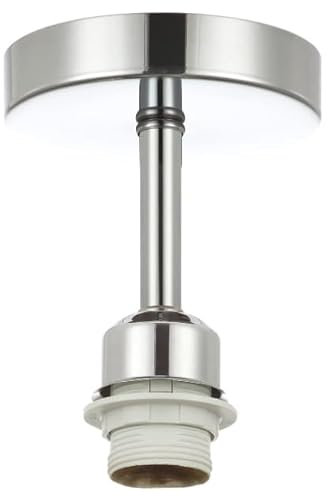 Gokoly Polished Silver Ceiling Light Fitting, Chrome Plated Ceiling Pendant Light Fitting for Industrial Style Light Bulbs Suitable for Lamp Shades with E27 Lamp Holder