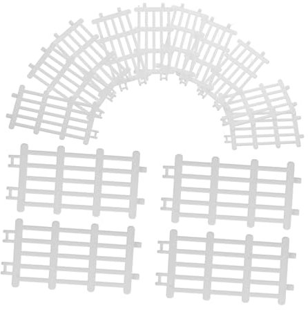 ibasenice 20 Piezas Valla De Granja Modelo Valla De Jardinería Decoración De Valla En Miniatura Mini Adorno De Valla Valla De Jardín En Miniatura Valla De Juguete Accesorios De Micro