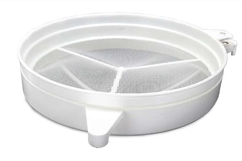 4BEE Doppeltes Nylonsieb gewölbt Ø 29 cm – robustes Honigsieb aus lebensmittelechtem Kunststoff und Nylon – praktisches Imkereizubehör