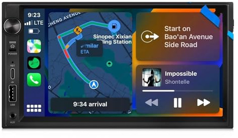 Sistema di navigazione per auto Autoradio stereo IPS da 14 pollici con navigatore GPS e lettore DVD