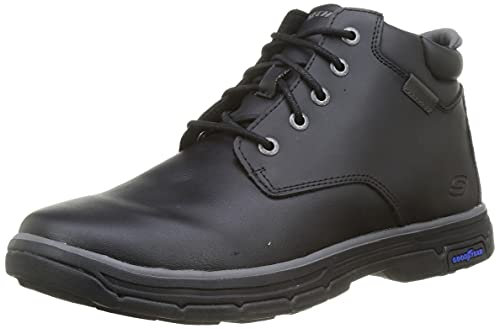 Skechers Herren Segment 2.0 Brogden Chukka-Stiefel, Black Leather, 45 EU