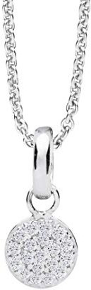 NANA KAY Very Petite Halskette 925´er Sterling Silber mit rundem Anhänger mit Zirkonia ST1156