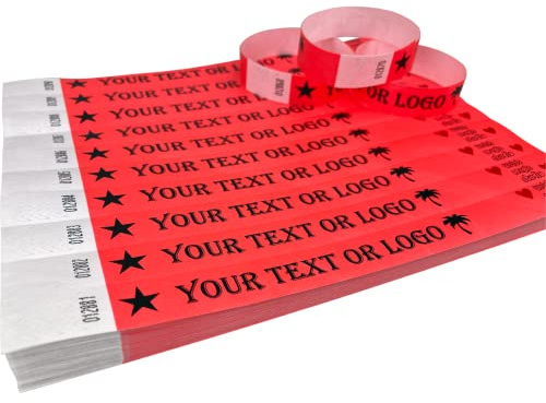 700 Sonnenfeuer Individuell Bedruckte Tyvek-Armbänder mit Ihrem Personalisierten Text/Logo für veranstaltungen, Partys, Festivals, ID