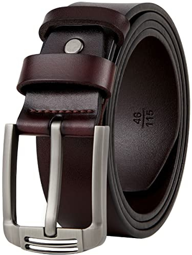 GSG Since 1998 Men's Genuine Leather Belts, 38mm Soft Casual Jeans & Work Belt M22068, Cut-to-Short Design for Father, Boyfriend, Brother, Son, Grandson