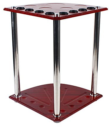 biusgiyeny Queuehalter Ständer 8 Billard Queue Aufbewahrungs Halter Billard Zubehör Eckständer Billard Queue Halter Queuehalter Weinrot 37x37x48cm