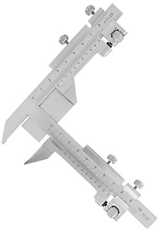 Pied à Coulisse à Dents D'engrenage en Acier Inoxydable avec Pointes en Carbure pour la Mesure de L'épaisseur, Jauge D'épaisseur de Cordon pour la Mesure des Dents D'engrenage,
