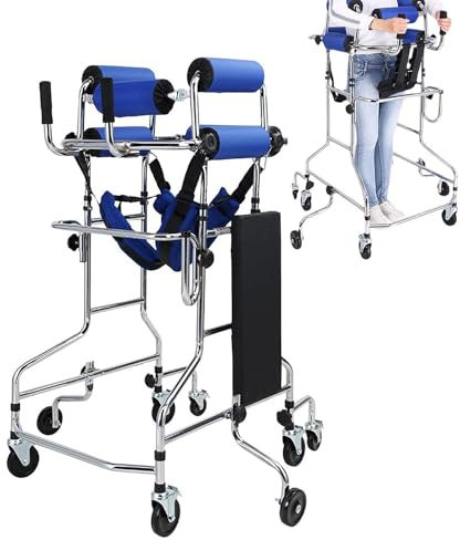 Deambulatore Ausilio Per La Posizione Eretta Per Anziani, Per La Riabilitazione Dell'Emiplegia, Per Camminare In Modo Sicuro, Per Disabili, Altezza Regolabile, Allenamento Degli Arti Inferio