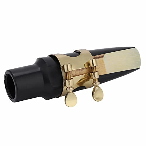 ZJchao Embout de Saxophone Alto, Embout de Saxophone Ténor Embouchure de Soprano avec Capuchon, Coussinets de Boucle en Métal, Instruments de Musique, de Ténor pour Alto
