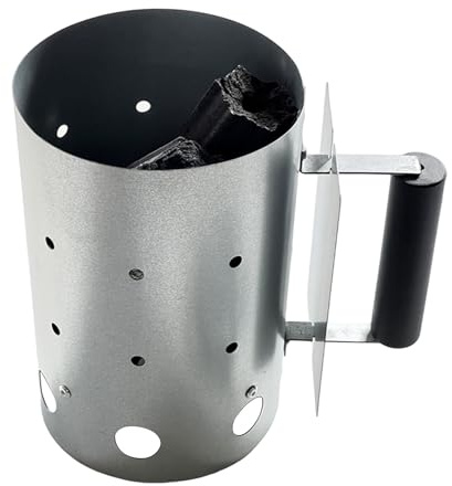 Cubo De Carbón Para Barbacoa - Contenedor De Calentamiento De Acero Inoxidable Con Barril De Encendido | Cubo De Extinción De Incendios De Combustión, Iniciador De Fuego De Acampada Portátil, Parrilla