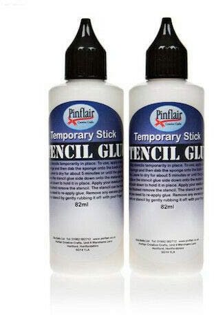 Pinflair - Stencil Glue - Temporary Stick - Double Pack - 2 x 82ml