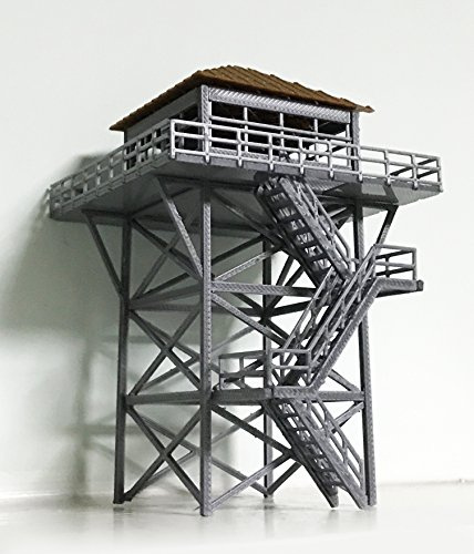 Outland Models Railway Scenery Torre de vigilancia/mirador (gris) HO escala 1:87