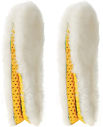 Ailaka Sheepskin Sport Wool Insoles for Women & Men, Extra Thick Fur Fleece Replacement Warm Inserts for Shoes Boots Slippers Sneakers