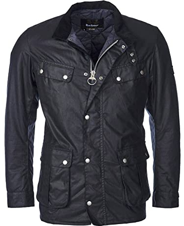 Barbour International Duke Waxed Jacket Navy MWX2140NY