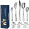 Set di Posate, Aoresac Posate Acciaio Inox da 20 pezzi per 4 Persone, Ideali per La Casa, Il Ristorante, Festa e Come Regalo, Lavabili in Lavastoviglie e Antiruggine (Argento)
