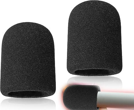 ZoeTekway 2 Stücke Schwarz Eindicken Popschutz Mikrofon Windschutz Schaumstoff Spuckschutz Windschutzscheibe Kompatibel mit Handmikrofon Standmikrofon