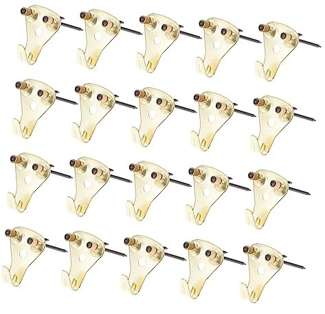 Hemobllo 20pcs Banners Hook Wall Mirror Hooks Ornament Frames Wooden Hanging Hardware Frame Hanging Nails Photo Frame Nails Picture Wall Hangers Entryway Copper Pendant Major