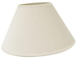 Abat-jour de lampe E27, couleur beige, dimensions 35x18 cm, avec forme conique fermée ; idéal pour créer une ambiance chaleureuse et accueillante.