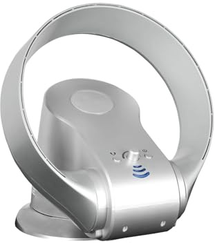 Brightium Ventilador sin aspas de sobremesa: diseño seguro, silencioso y compacto, ideal para refrescar espacios pequeños y usar en casa o la oficina.