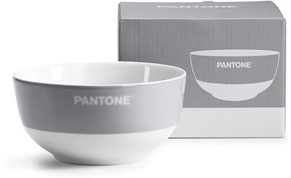 PANTONE™ - Cuenco Desayuno de Porcelana Resistente, Durable, Antimanchas, Arañazos y Olores - Bol Tazón Grande Comida y Aperitivo 650 ml 13,8x7 Ensaladera para Lavavajillas y Microondas e Ideas Regalo