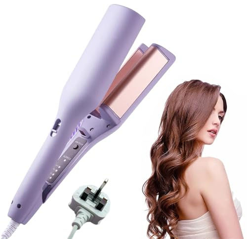 Big Wave Hair Curlers Shaped Hair Curling Iron 32mm Waver Curling Wand Big Wave Hair Wavers French Egg Roll Curling Iron Curling Tongs Immediate Waves for All Hair Types