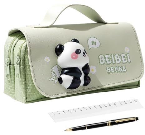 Estuche escolar de estética, estuche escolar Capybara Panda para clase, estuche de lápices con juguetes sensoriales para niñas y mujeres, suministros escolares de oficina, panda, Se référer au