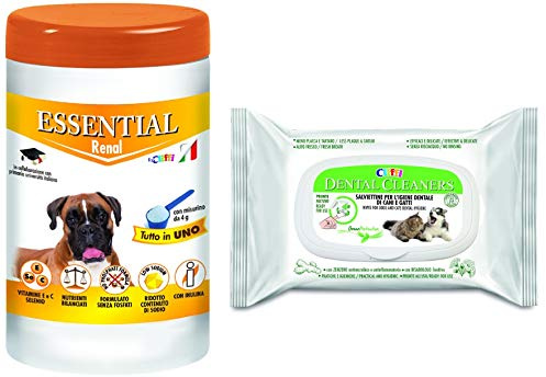 Chemi-vit srl Essential Cane Renal 650 gr + Salviette Dental Cleaner 20 Pezzi