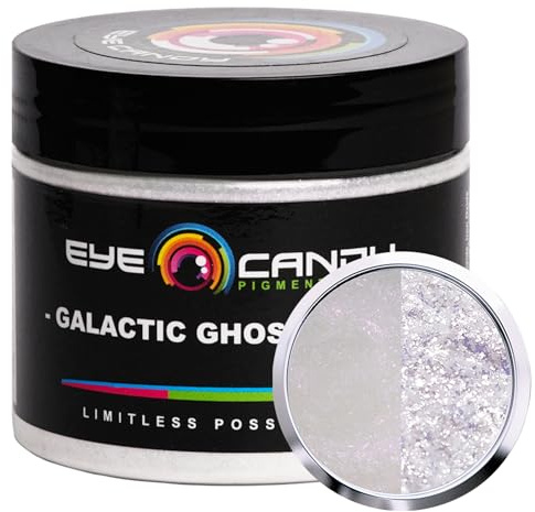 Eye Candy Pigments Premium Ghost Mica Powder - Galactic Ghost Violet (50gr) - for Epoxy, Resin, Soap, Paint, Woodworking, Acrylic Pouring, Bath Bombs, Fishing Lures - DIY Arts and Crafts Additive