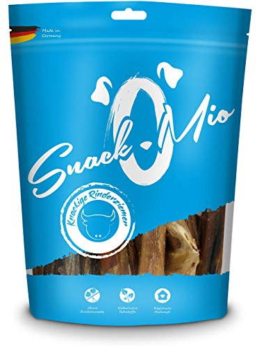 SnackOMio – Premium Hundesnack – knackige Rinderziemer 10 Stück, getreidefrei, 1er Pack (1 x 450 g)