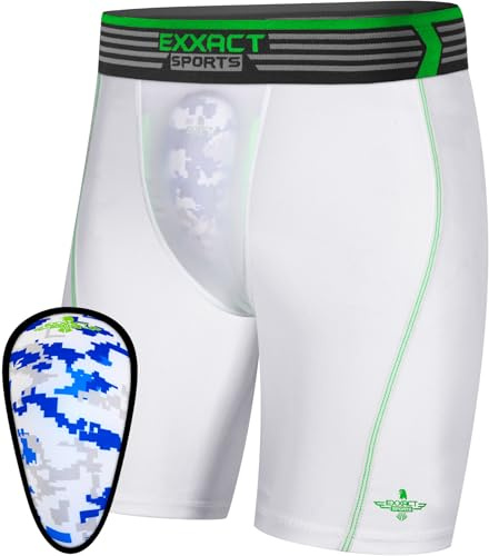 Exxact Sports Youth Compression Shorts (YS, White)