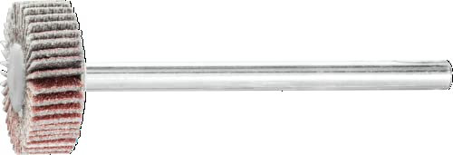 PFERD Fächerschleifer F, 2 Stück/Korund Ø 15x5mm Schaft-ø 3mm A180 / 44498009 – für Feinschliff & Finish mit dem Geradschleifer oder Biegwellenantrieb