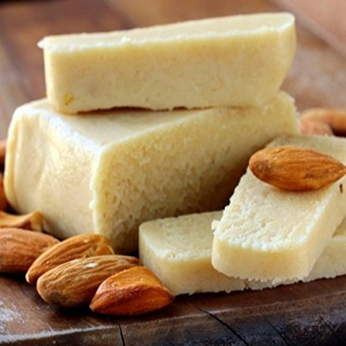 RAREZZE Low Sugar - Pâte d'amande sicilienne FAIBLE EN SUCRE avec 60% d'amandes (3 x 465gr. plaquettes). RAREZZE: petit gâteaux sicilien, cannoli, biscuits, cassata, pâtisserie artisanale