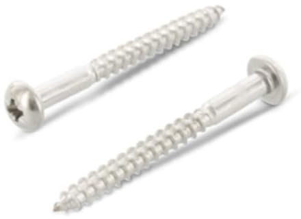 Viti per legno 5 x 30, 20 pezzi, in acciaio inox A2/V2A, semicircolari con fessura a croce, testa semicircolare – PZ Pozidrive – DIN 7996 – antiruggine