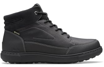 Clarks Premium Mapstone hiGTX - Botas de moda para hombre, color negro con forro Lea, talla 42, Black Wlined Lea, 42 1/3 EU