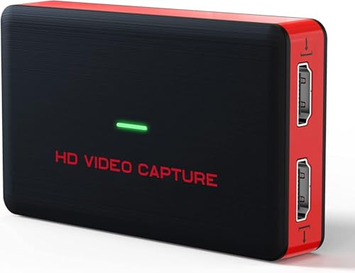 HDMI Video Capture 4K 1080P HD 60FPS, USB 3.0 Scheda di Acquisizione Video HDMI Loop-Out per Streaming Gaming OBS Compatibile con PC Switch PS5 Xbox MacBook iPad Camera