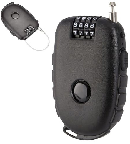 Kabelschloss, Zahlenschloss mit Drahtseil, Rollerschloss, Fahrradschloss, Helmschloss, Stelliges Vorhängeschloss Anwendbar auf Gepäck, Motorrad-Helm, Koffer und Fahrrad