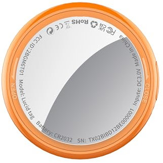 Air Tag Tracker Bluetooth Item Finder, Compatible with Apple Find My APP (iOS Only), 100dB Beep Smart Tag, Replaceable Battery, Item Finder and Locator for Keys/Luggage/Bags/Wallets etc., Orange