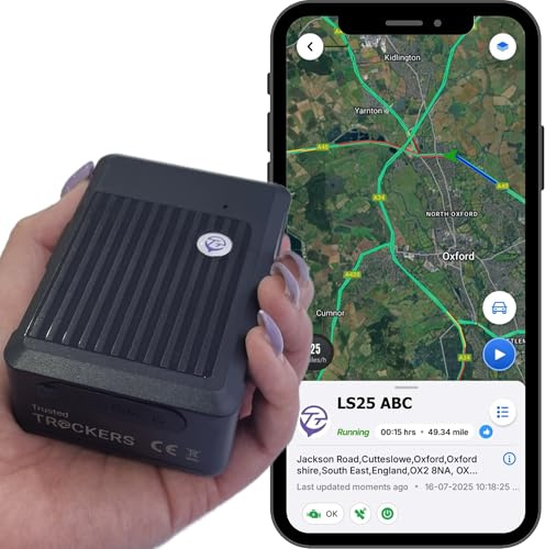 Rechargeable Magnetic GPS Tracker, Car Tracker, Motorbike Tracker, IP67 Waterproof Hidden GPS Tracker Device great for Vehicle Security, Temp/Humidity/Light Sensors, PrePaid SIM and 4+ Years Standby