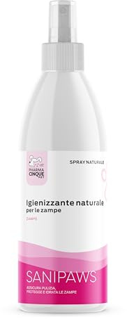PHARMACINQUEPET Sanipaws Spray nettoyant pour pattes, protège et hydrate les pattes, 150 ml