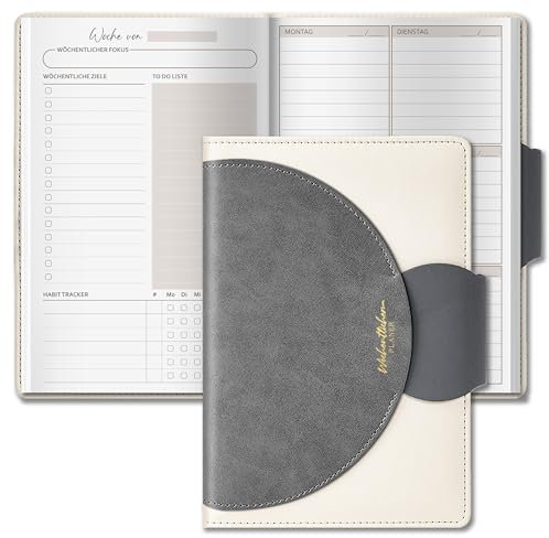 BIROYAL Undatierter Wochenplaner | Terminplaner A5 | Weekly Planner mit To-Do-Liste, großem Notizfeld | 120 Seiten Wochenplan auf Deutsch mit Hardcover | wöchentlicher Terminkalender