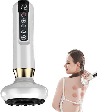 DAJASD Cellulitemassageapparat, 12 växlar koppare för rengöring av meridianer, justerbar handmassageapparat för kroppsfett, koppningsmassageapparat mot celluliter för mage, midja, ben, armar